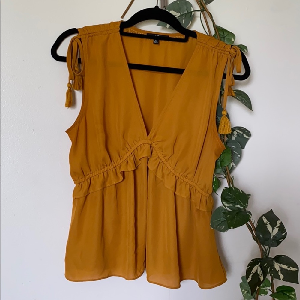 By My Michelle Yellow Peplum Top!